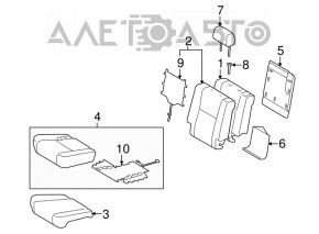 Scaunul din al doilea rând dreapta pentru Toyota Sequoia 08-16, din catifea.