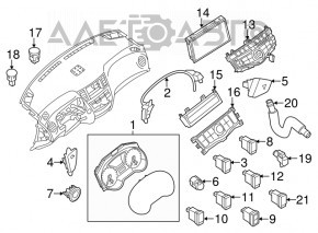 Panoul de instrumente Nissan Pathfinder 13-20 105k zgârieturi