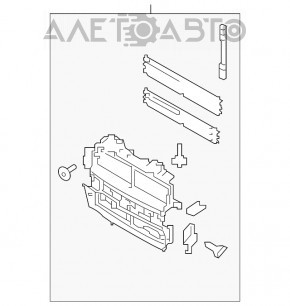 Jaluzele deflectorului radiatorului asamblate pentru Ford Explorer 16-19 restilizat, cu motor electric.