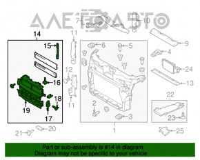 Jaluzele deflectorului radiatorului asamblate pentru Ford Explorer 16-19 restilizat, cu motor electric.