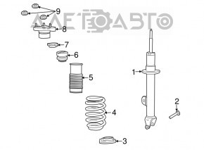 Suportul amortizorului asamblat, dreapta față, Dodge Challenger 15-19, recondiționat, neoriginal MONROE