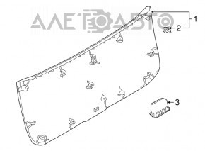 Capacul portbagajului Nissan Versa Note 13-19 negru, uzat.