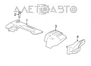 Capacul motorului Honda Accord 13-17 tip 2 cu inscripție cromată