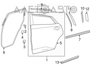 Ușă asamblată spate dreapta Nissan Murano z52 15- alb QAB