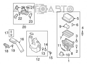 Grila de aer Hyundai Elantra AD 17-20 1.4 2.0 nou OEM original