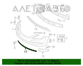 Buza de la bara de protecție față a Hyundai Sonata 11-15 este ștearsă.