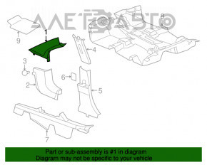 Capacul suportului frontal dreapta superioara pentru Jeep Compass 11-16, gri, fara capac de protectie.