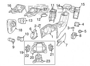 Control Switch управление режимами езды Jeep Compass 17- черн, облезла краска