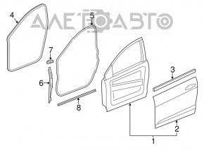 Ușă asamblată față dreapta Dodge Dart 13-16