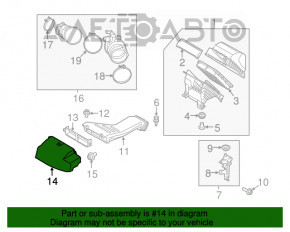 Receptor de aer Hyundai Santa FE Sport 13-18 2.0T nou OEM original