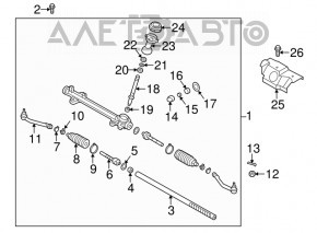 Capăt de direcție stânga Hyundai Santa FE Sport 13-18 nou OEM original