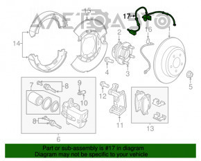 Senzorul ABS din spatele dreapta al Chrysler 300 11-