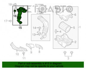 Conducta de aer Ford Escape MK3 13-19 1.6T către turbina