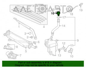 Duza de umplere a rezervorului de lichid de parbriz pentru Toyota Highlander 14-19, nou, original OEM.