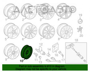 Запасное колесо докатка Audi A4 B8 08-16 R19 125/70