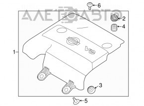 Capacul motorului Nissan Pathfinder 13-16 nou OEM original