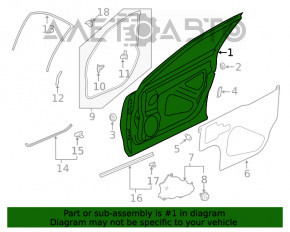 Дверь голая передняя правая Subaru Forester 19- SK OEM