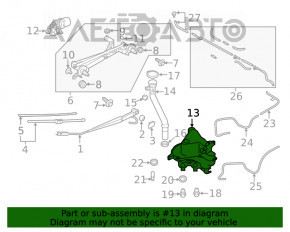 Бачок омывателя Subaru Forester 19- SK без горловины и датчика новый OEM оригинал