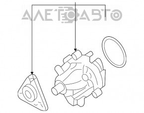 Помпа охлаждения Ford Focus mk3 11-18 2.0