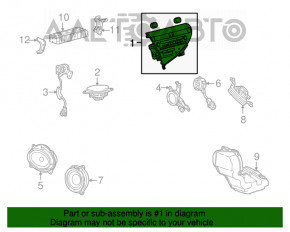 Radio, casetofon, controlul climatului, panoul asamblat Lexus RX350 RX450h tip 3, crom decolorat, rupt, deteriorat