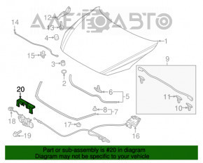 Capacul blocării capotei Mazda CX-9 16- nou OEM original