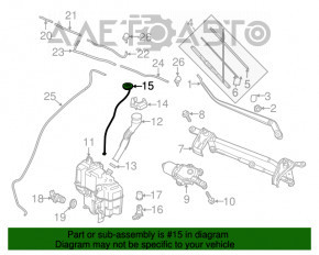 Capacul rezervorului de lichid de spălare Mazda CX-9 16- nou OEM original