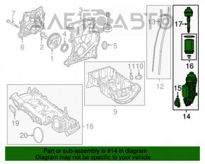 Corpul filtrului de ulei cu răcitor pentru Infiniti QX30 17-