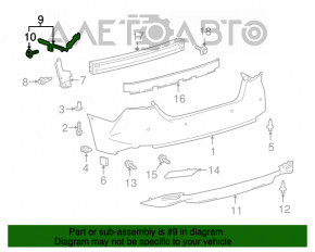 Suportul pentru bara spate stânga Toyota Camry v70 18- nou OEM original