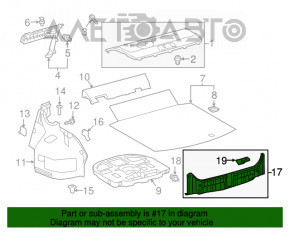 Capacul portbagajului Toyota Camry v70 18- nou OEM original