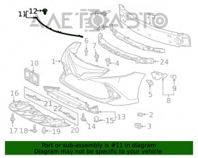 Уплотнитель капота на бампере Toyota Camry v70 18- новый OEM оригинал