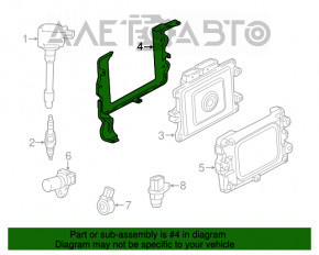 Suportul blocului ECU cu carcasă pentru Honda Civic X FC 16-21 complet asamblat.