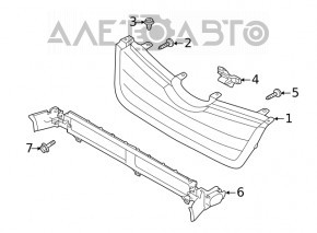 Jaluzele deflectorului radiatorului asamblate pentru Subaru Forester 19- SK cu motor electric.