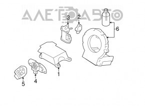 Senzorul unghiului de virare a volanului Subaru Forester 19- SK 27546AL000 cu 4 pini