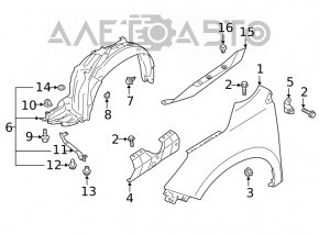 Aripa față stânga Subaru Forester 19- SK nouă OEM originală