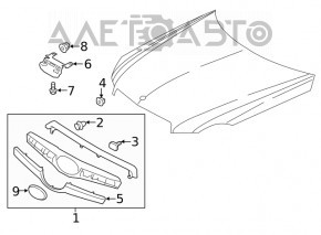 Grila radiatorului asamblată Subaru Forester 19- SK, cromată în partea de sus, zgâriată, cu emblemă, lovitură pe emblemă