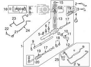 Capăt de direcție dreapta pentru Subaru Outback 10-14