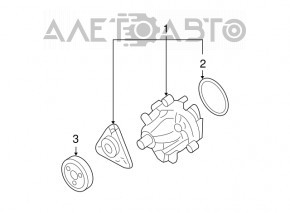 Помпа охлаждения Ford Focus mk3 11-18 2.0