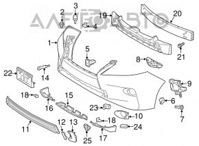 Suportul pentru bara de protecție față dreapta pentru Lexus RX350 RX450h 13-15, nou, neoriginal.