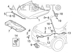 Capota goală Lexus RX350 RX450h 10-15 nouă OEM originală