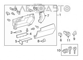 Перчаточный ящик, бардачок Lexus RX350 RX450h 10-12 беж