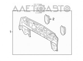 Panoul din spate al unui Lexus RX350 RX450h 10-15 cu cleme de amplificator, grafit