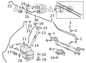 Gâtul rezervorului de spălare a parbrizului Mazda 6 13-17 nou OEM original