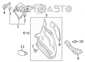 Capac spate dreapta Infiniti QX30 17- negru