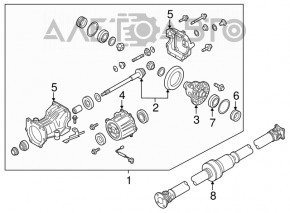 Arborele cardanic pentru Nissan Rogue 14-20 fără suport