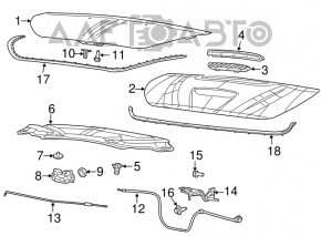 Garnitură capotă Dodge Dart 13-16