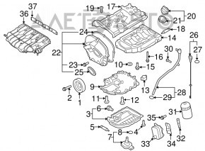 Polea arborelui cotit VW Passat b8 16-19 SUA 1.8 TFSI