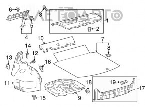 Capacul portbagajului Toyota Camry v70 18- nou OEM original