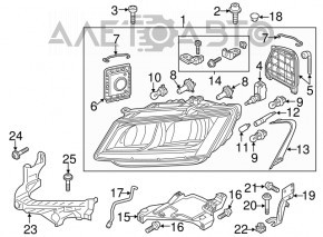 Suport de fixare far dreapta Audi Q5 8R 09-12 pre-restilizare, nou, neoriginal