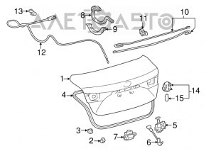 Blocare capac portbagaj Toyota Avalon 13-18 nou OEM original