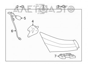 Lampa exterioară aripă stângă Toyota Avalon 13-15